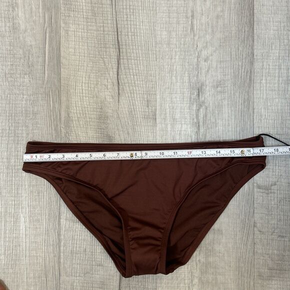 NWT Women's Low Rise Cheeky Bikini Bottom Shade & Shore Brown Size L 12/14 - Picture 8 of 16